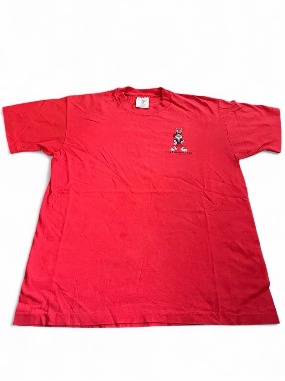 Men’s Vintage 1996 College Ware Looney Tunes Bugs Bunny Red Shirt Size L